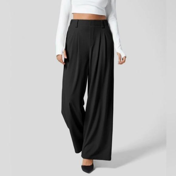 HALARA Black Wide Leg Pants - Tall - Picture 3 of 10